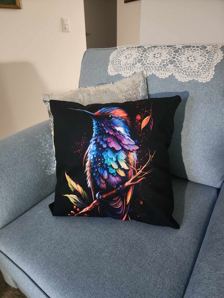 Neon and Black Cushion