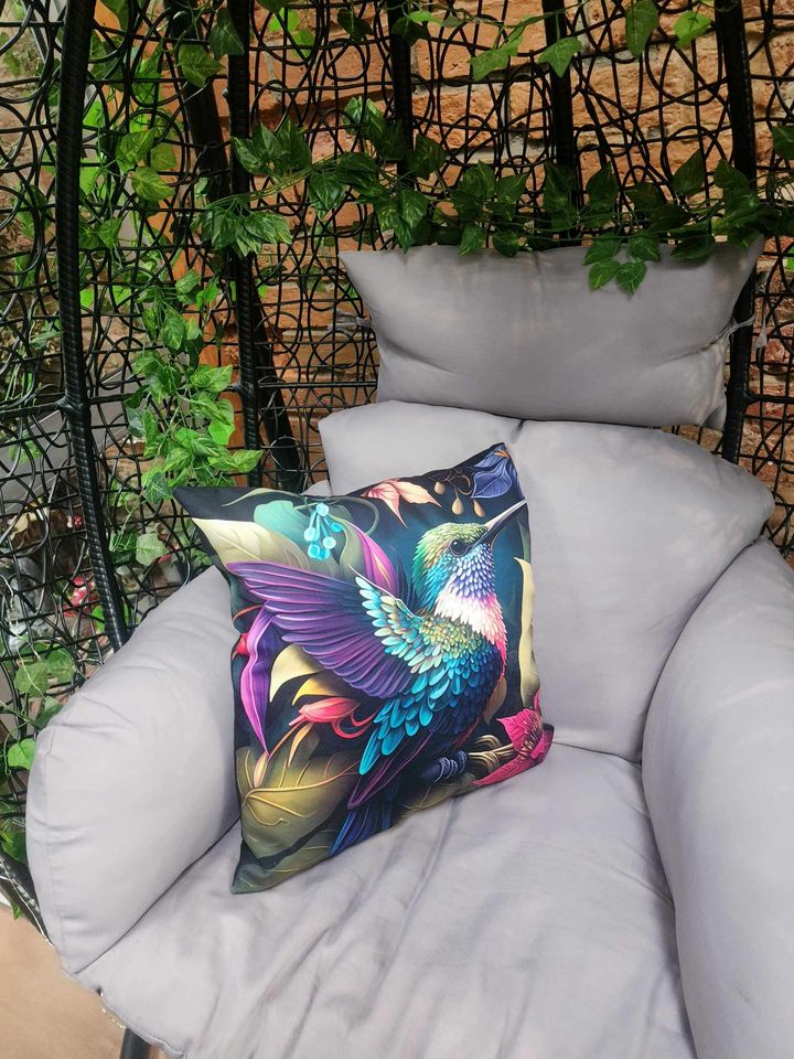 Neon and Black Cushion