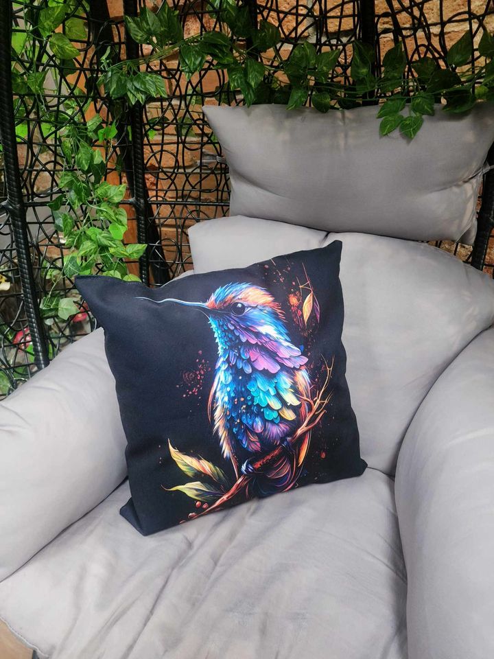Neon and Black Cushion